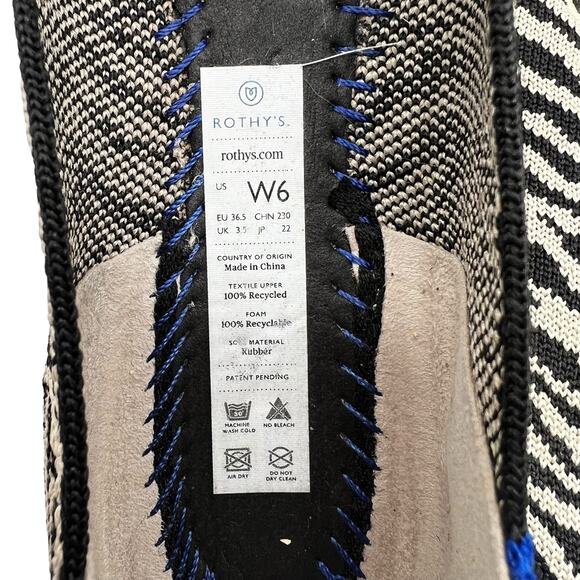 Rothy’s The Flat in Zebra‎ Print Women’s Size 6 - Picture 8 of 8